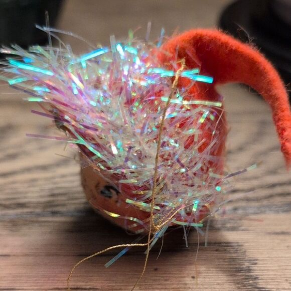 Festive Annalee Tinsel Elf Christmas Ornament with Open Eyes Vintage 1997 - Picture 6 of 9